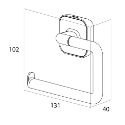 Brico Tiger Carv Toiletrolhouder Zonder Klep Zwart Hot