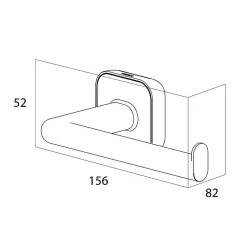 Brico Tiger Carv Toiletrolhouder Zonder Klep Met L-Vorm Zwart Hot