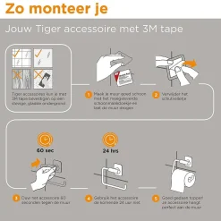 Brico Tiger Reserverolhouder Colar Rvs Geborsteld Discount