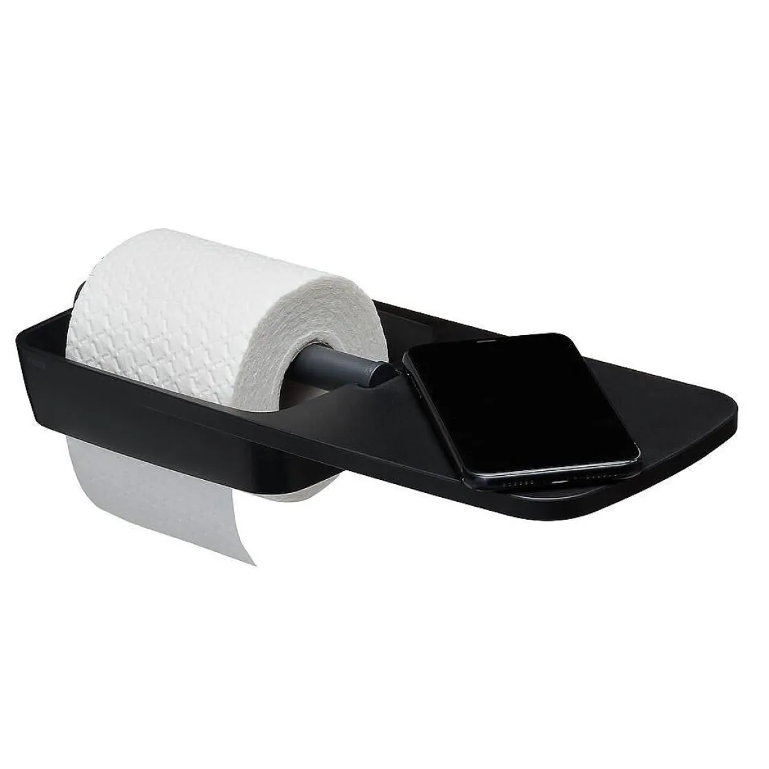 Brico Tiger Tess Toiletrolhouder Met Planchet Zwart/Antraciet