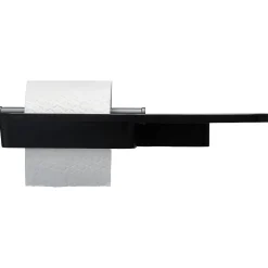 Brico Tiger Tess Toiletrolhouder Met Planchet Zwart/Antraciet
