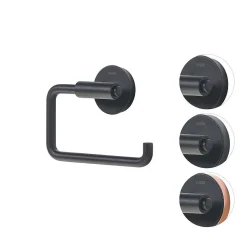 Brico Tiger Toiletaccessoireset Urban Toiletborstel Met Houder + Toiletrolhouder Zonder Klep + Handdoekhaak Zwart Hot