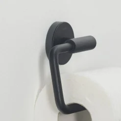 Brico Tiger Toiletaccessoireset Urban Toiletborstel Met Houder + Toiletrolhouder Zonder Klep + Handdoekhaak Zwart Hot