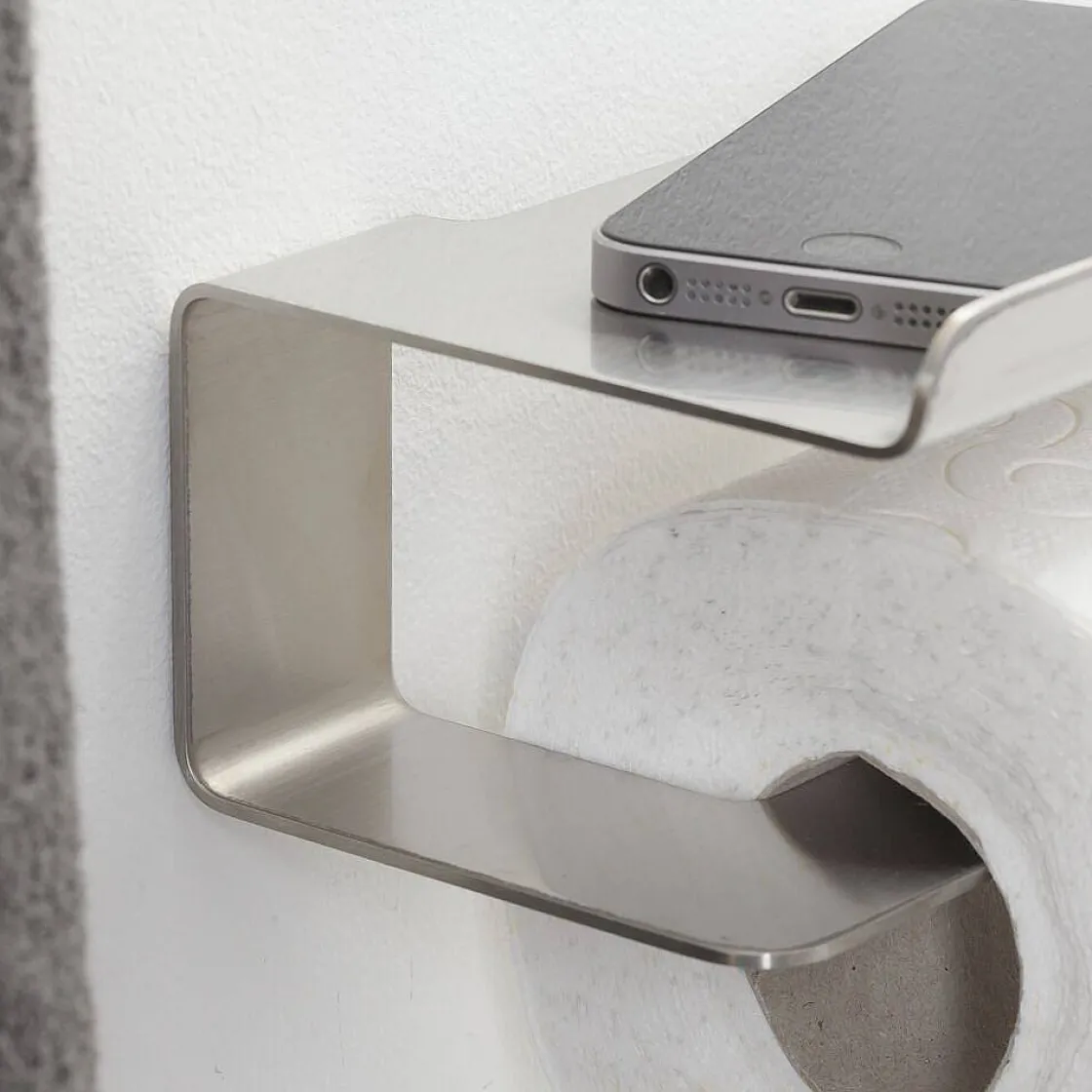 Brico Tiger Toiletrolhouder Colar Met Planchet Rvs Geborsteld Best