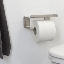 Brico Tiger Toiletrolhouder Colar Met Planchet Rvs Geborsteld Best