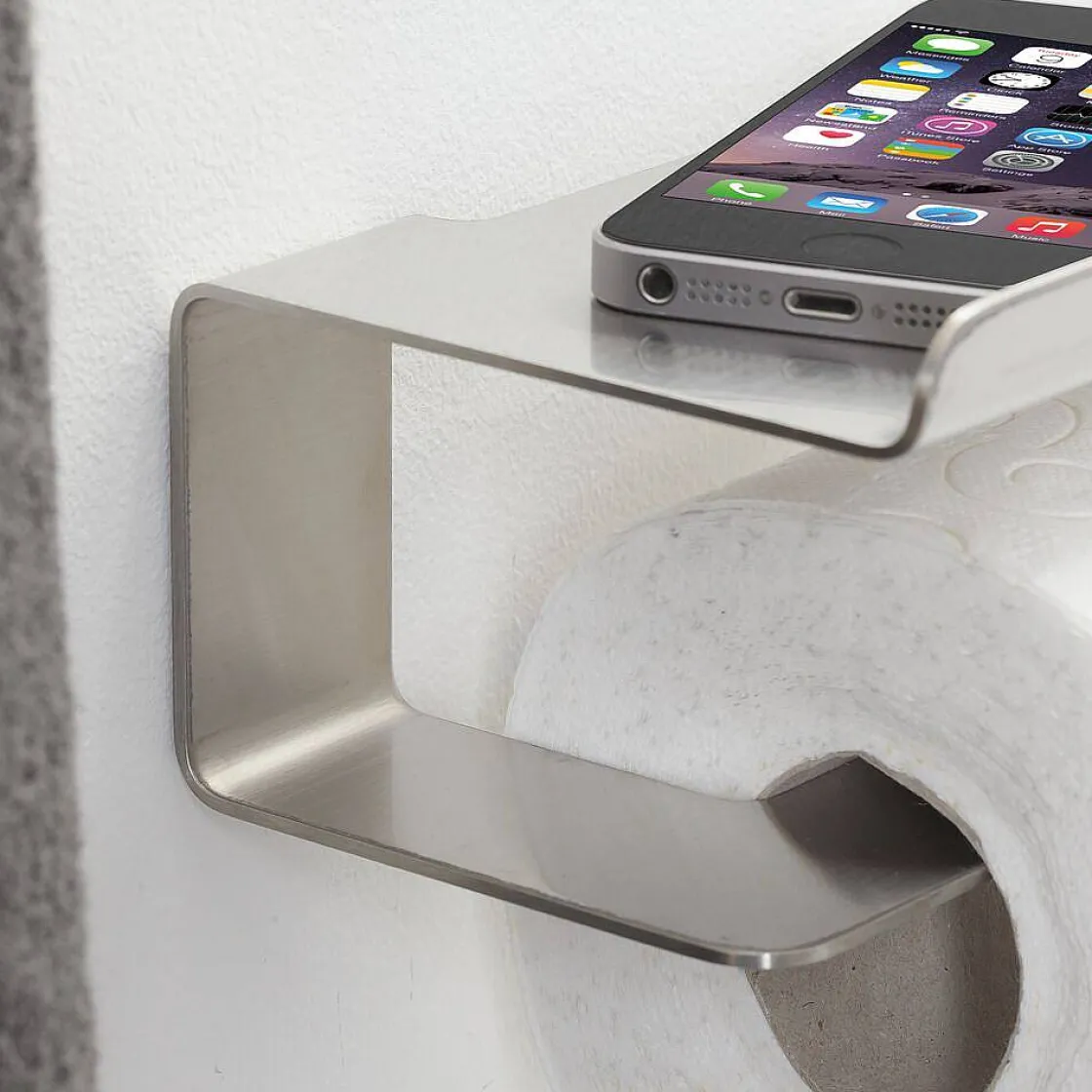 Brico Tiger Toiletrolhouder Colar Met Planchet Rvs Geborsteld Best