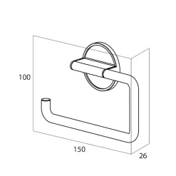 Brico Tiger Toiletrolhouder Tune Metaal Geborsteld Zwart Hangend Online
