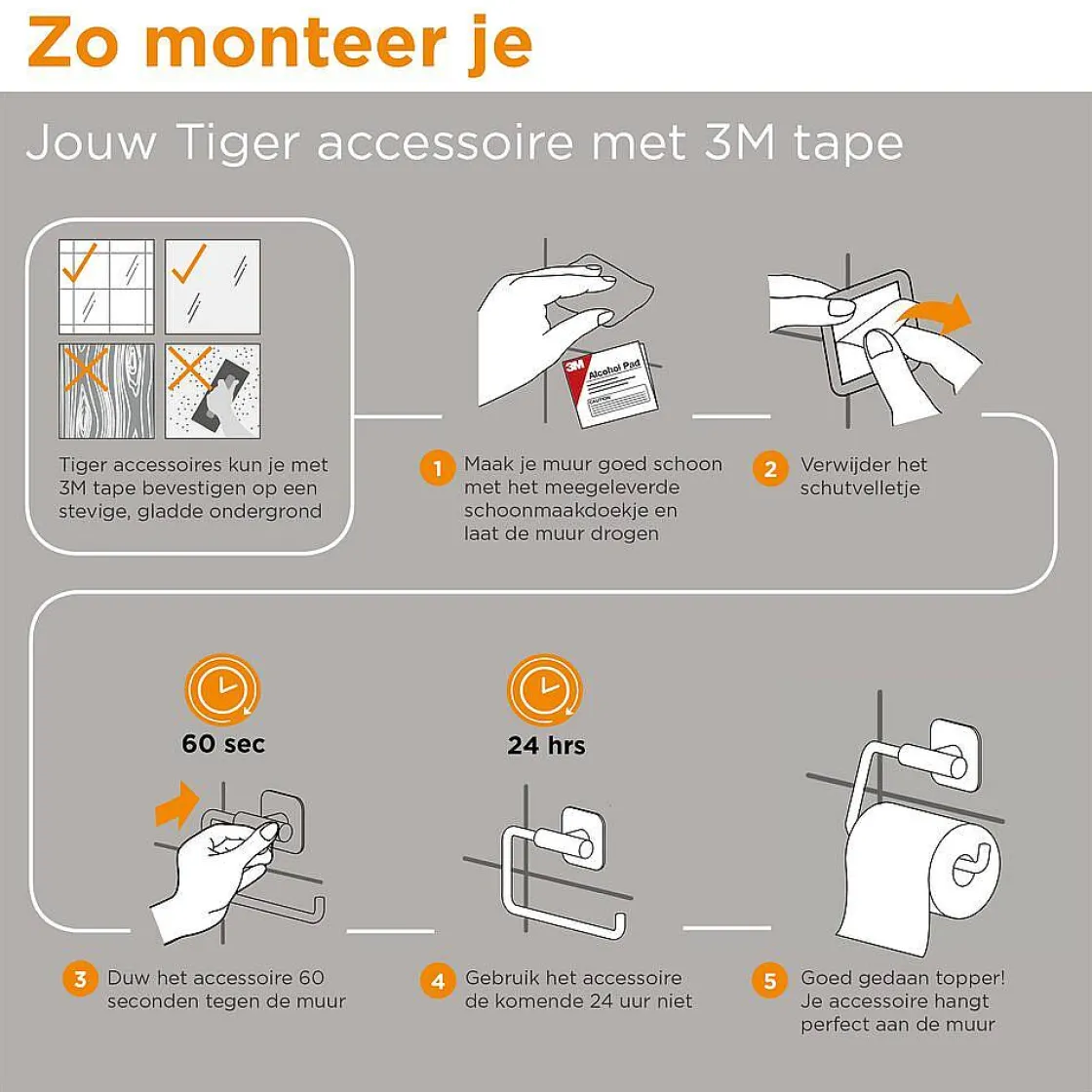 Brico Tiger Toiletrolhouder Tune Zonder Klep Messing Geborsteld / Zwart Best