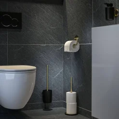 Brico Tiger Toiletrolhouder Tune Zonder Klep Messing Geborsteld / Zwart Best