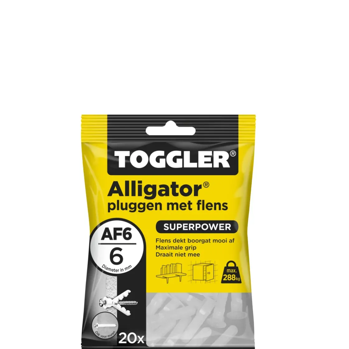 Toggler Alligator Plug + Flens Af6 O6Mm Wanddikte >9,5Mm 20St.-Brico Clearance