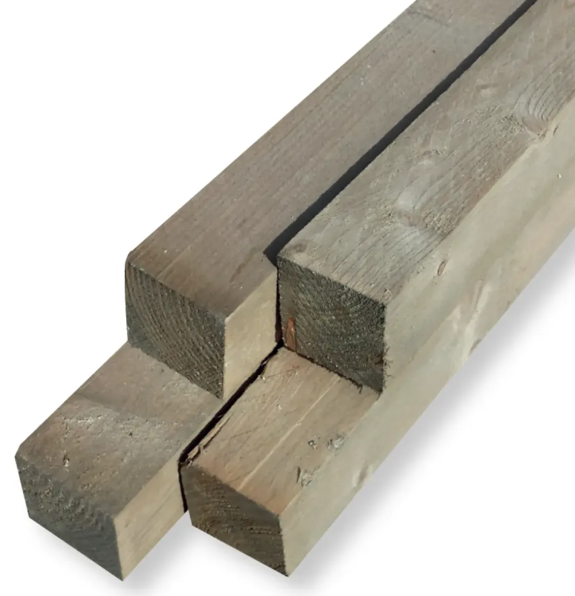 Tuinpaal Vintage Grijs 6,8X6,8X270Cm-Brico Best