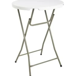 Tuintafel Party Staand Wit O80Cm-Brico Outlet