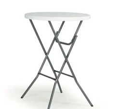 Tuintafel Party Staand Wit O80Cm-Brico Outlet