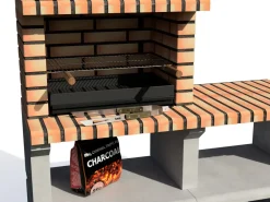 Tuozi Stenen Barbecue Napoles Deluxe 144X58X205Cm-Brico New