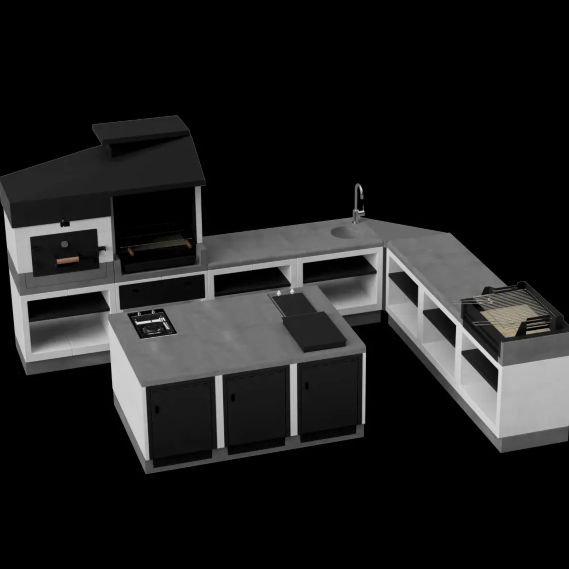 Tuozi Stenen Barbecue Otte Griller 2018 84X63X115Cm-Brico Discount