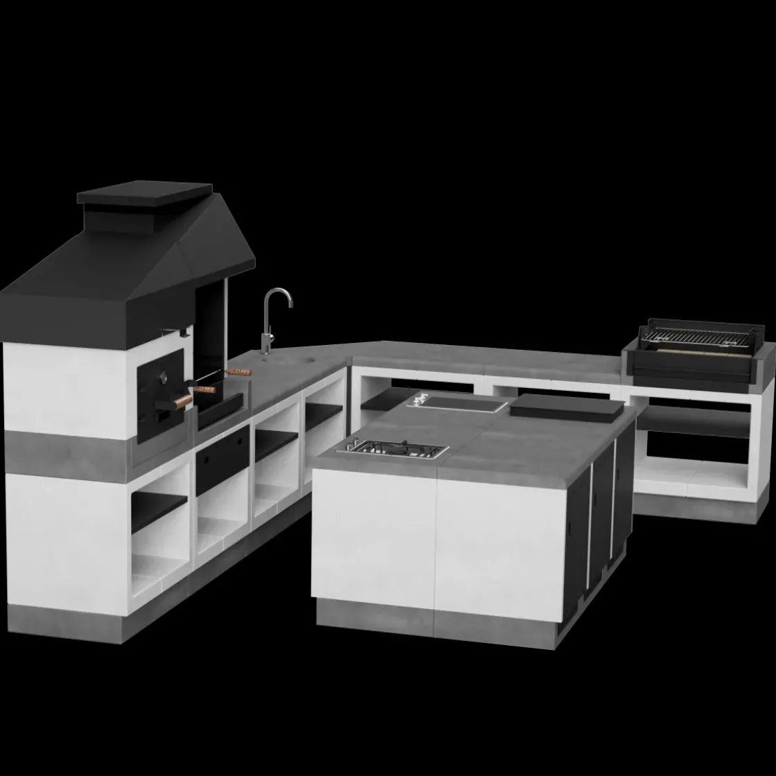 Tuozi Stenen Barbecue Otte Griller 2018 84X63X115Cm-Brico Discount