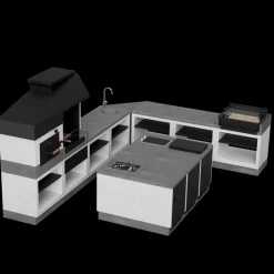 Tuozi Stenen Barbecue Otte 84X63X206Cm-Brico Hot