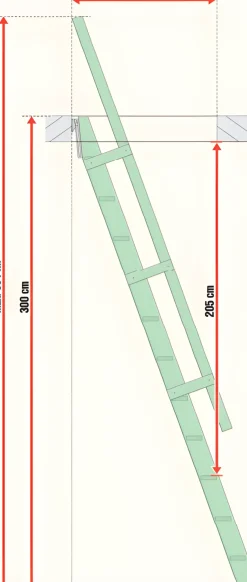 Uitschuifbare Molenaarstrap Voor Trapgat 60 X 90 Cm-Brico Outlet