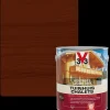 V33 Houtbeits Tuinhuis High Protection Donkere Eik Zijdeglans 2,5L-Brico Best