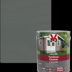 V33 Houtbeits Tuinhuis Windstorm Zijdeglans 2,5L-Brico