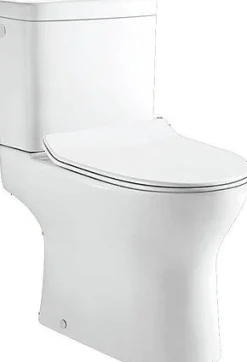 Brico Van Marcke Duoblok Toilet Gustav I Ao Aanlsluiting I Quick Release & Soft-Close Toiletzitting I Randloos Toiletpot Wit Hot