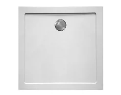 Brico Van Marcke Go Douchebak Helion Vierkant Composiet Wit 80X80X3,5Cm Hot