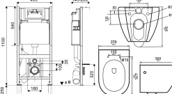 Brico Van Marcke Inbouwreservoir Set Design | Geberit Spoeltechniek | Soft-Close Toiletzitting | Randloos Toiletpot Sale