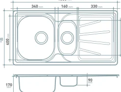 Brico Van Marcke Inbouwspoelbak Go Legato 1 Bak Rvs 100X50Cm Online