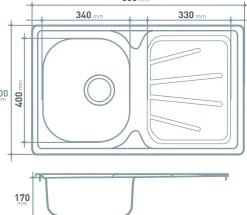 Brico Van Marcke Inbouwspoelbak Go Legato 1 Bak Rvs 86X50Cm Hot