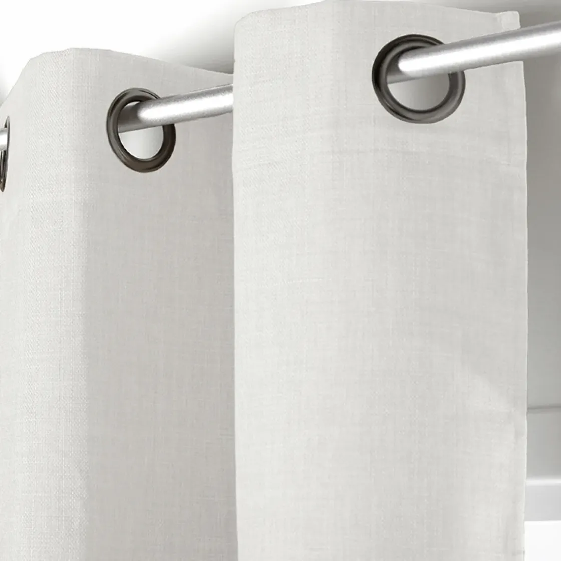 Verduisterend En Isolerend Gordijn Bella Ringen Notte Wit 140X260-Brico Hot