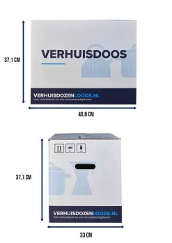 Brico Verhuisservice+ Verhuisdozen - Zelfsluitend - Geen Tape Nodig - 52L - 20 Stuks Outlet