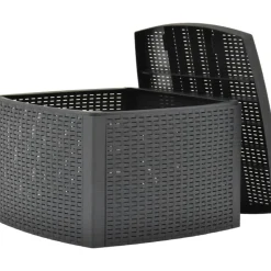 Vidaxl Bijzettafel 54X54X36,5 Cm Kunststof Antraciet-Brico Clearance