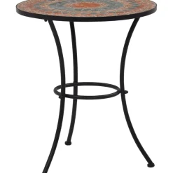 Vidaxl Bistrotafel Mozaiek 60 Cm Keramiek Oranje En Grijs-Brico Best