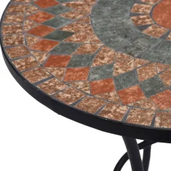 Vidaxl Bistrotafel Mozaiek 60 Cm Keramiek Oranje En Grijs-Brico Best