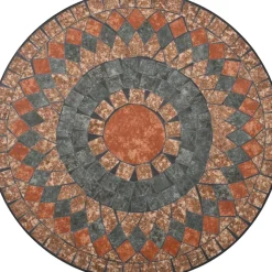 Vidaxl Bistrotafel Mozaiek 60 Cm Keramiek Oranje En Grijs-Brico Best