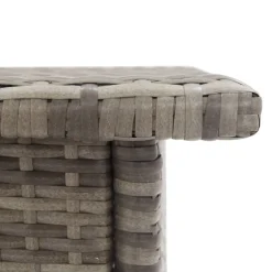 Vidaxl Theetafel 50X50X47 Cm Poly Rattan Grijs-Brico Sale