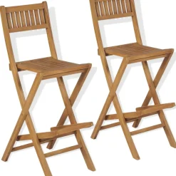 Vidaxl Tuinbarkrukken Inklapbaar 2 St Massief Teakhout-Brico Discount