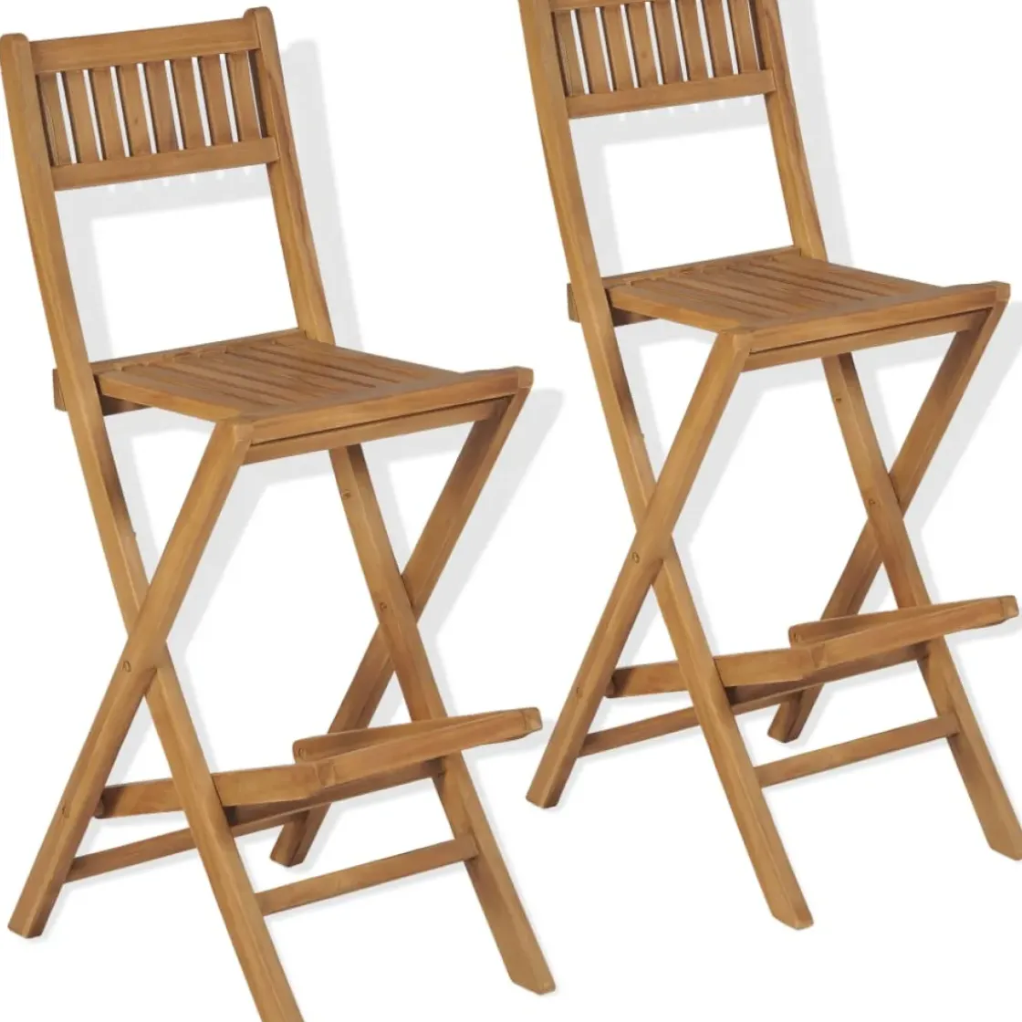 Vidaxl Tuinbarkrukken Inklapbaar 2 St Massief Teakhout-Brico Discount