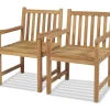 Vidaxl Tuinstoelen 2 St Massief Teakhout-Brico