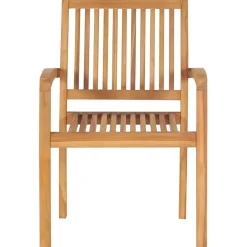Vidaxl Tuinstoelen Stapelbaar 2 St Massief Teakhout-Brico New