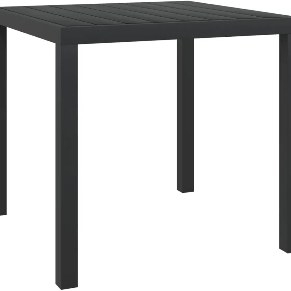 Vidaxl Tuintafel 80X80X74 Cm Aluminium En Hkc Zwart-Brico Discount