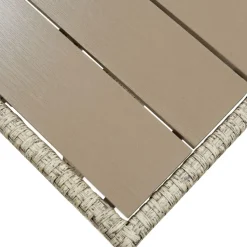 Vidaxl Tuintafel 130X70X66 Cm Poly Rattan Grijs-Brico New