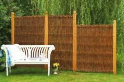 Videx Tuinscherm Jutland Wilgen 90X180Cm Bruin-Brico Discount