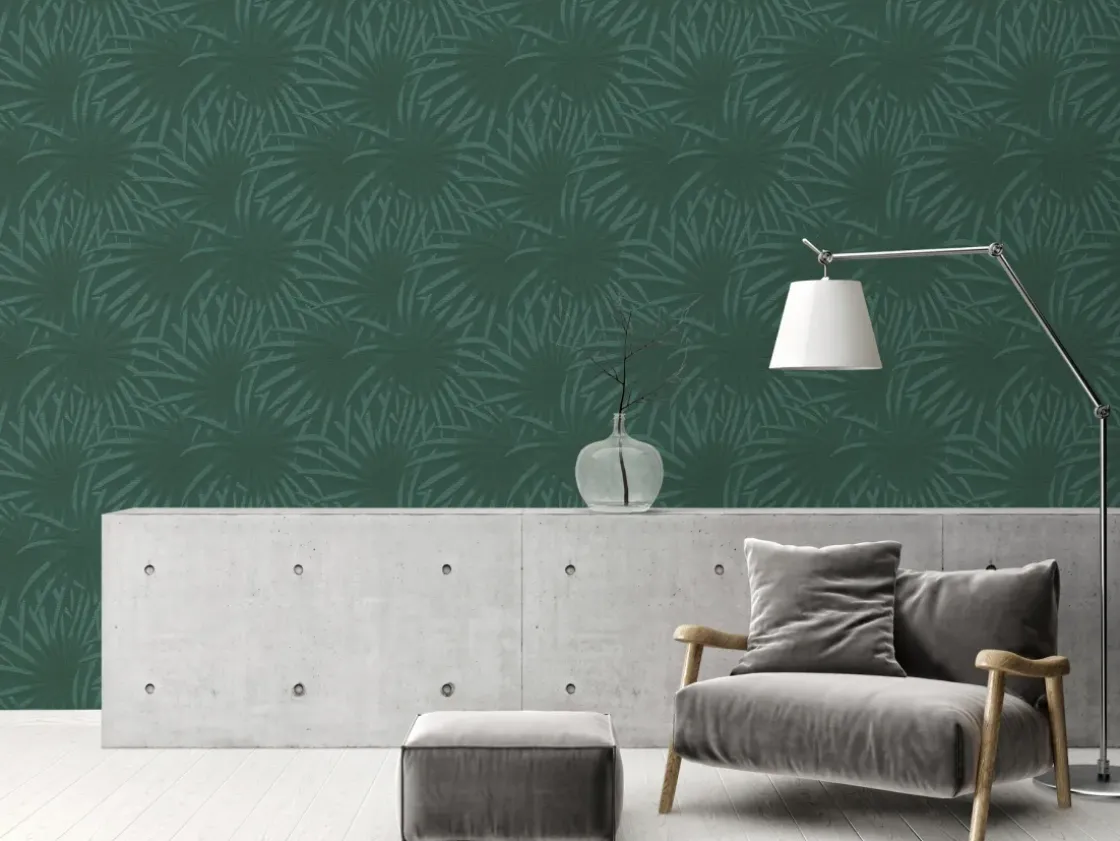 Vinylbehang Palmen Groen-Brico Discount