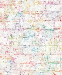 Vinylbehang Regenboogbakstenen-Brico