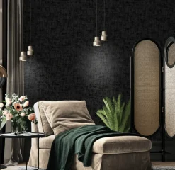 Vinylbehang Zander Zwart-Brico Discount