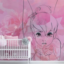 Vliesbehang Tinkerbell Watercolour Mural-Brico