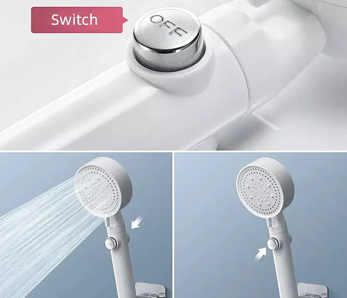 Brico Waterbesparende Douchekop Set - Chroom - 5 Straalstanden Online