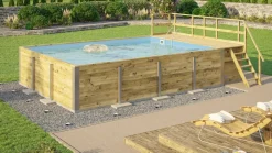 Weka Massief Houten Zwembad 595 Maat 2 Blauw-Brico Discount