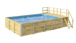 Weka Massief Houten Zwembad 595 Maat 2 Blauw-Brico Discount